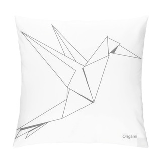 Personality  Origami Paper Bird Vector Illustration Pillow Covers