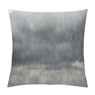 Personality  Dark Clouds With Falling Rain Pillow Covers