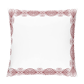 Personality  Ornamental Certificate Border Red Pillow Covers