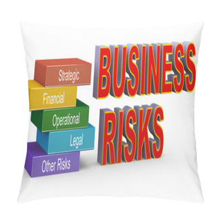 Personality  Illustration Of Business Risks Management Pillow Covers