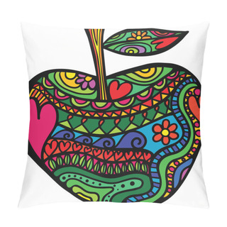 Personality  A Hand Drawn Apple Pillow Covers