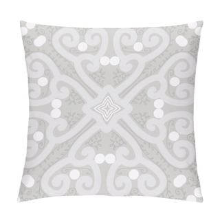 Personality  Circular Seamless Pattern Of Delicate Floral Motif  Pillow Covers