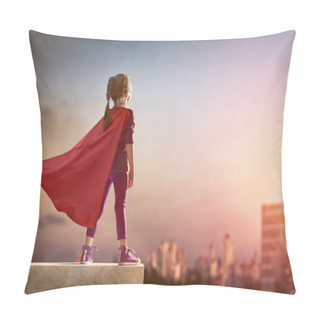 Personality  Girl Plays Superhero Pillow Covers