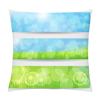 Personality  Beautiful Soft Bokeh Nature Banner Set Pillow Covers