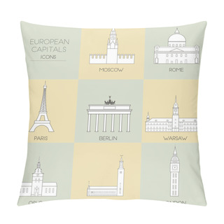 Personality  European Capitals Pillow Covers