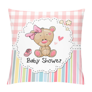 Personality  Baby Shower Greeting Card With Bear Pillow Covers