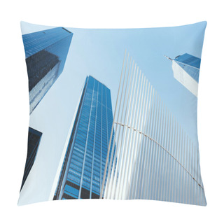 Personality  Low Angle View Of Skyscrapers And Clear Sky In New York City, Usa Pillow Covers