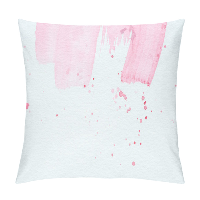 Personality  Abstract Texture With Pink Watercolor Strokes And Splatters Pillow Covers