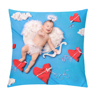 Personality  Baby Cupid With Angel Wings Pillow Covers