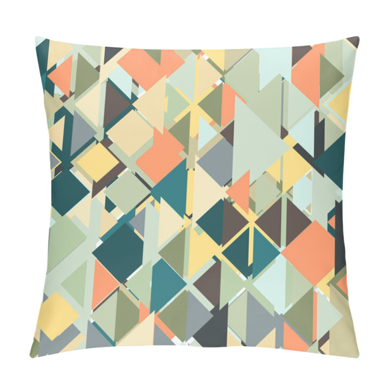 Personality  Abstract colored background, triangle design vector illustration pillow covers