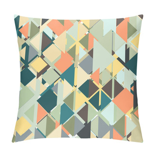 Personality  Abstract Colored Background, Triangle Design Vector Illustration Pillow Covers