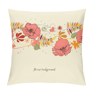 Personality  Flowers Background. Autumn Leaves And Foliage Pattern Pillow Covers