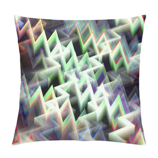 Personality  A Zigzag Abstract Pattern In 3D Illustration Pillow Covers