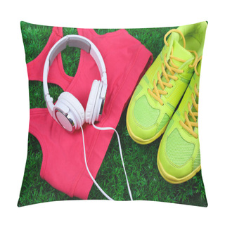 Personality  Sport Clothes, Shoes And Headphones Pillow Covers