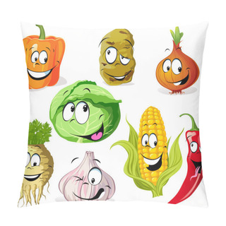 Personality  Funny Vegetable And Spice Cartoon Pillow Covers