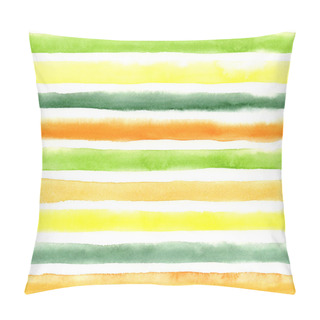 Personality  Watercolor Seamless Pattern With Color Stripes. Pillow Covers