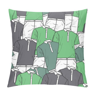 Personality  Vector Background With Polo T-shirts. Vector Illustration.  Pillow Covers