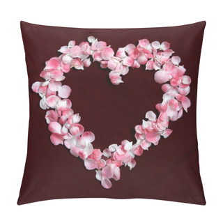 Personality  Heart Shape By Flower Petals Pillow Covers
