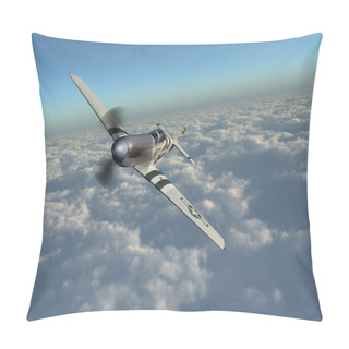 Personality  American Fighter Plane Of World War II Over The Clouds Pillow Covers