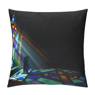 Personality  Stained Glass Window Church Pillow Covers