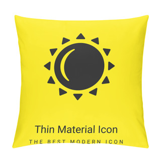 Personality  Big Sun Minimal Bright Yellow Material Icon Pillow Covers
