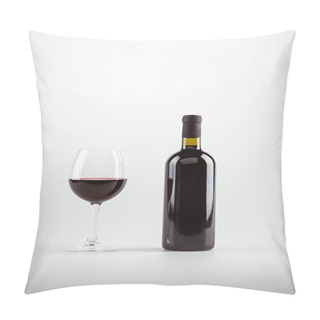 Personality  Red Wine In Glass And Bottle  Pillow Covers