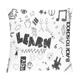 Personality  Background With Hand Drawn Object Pillow Covers