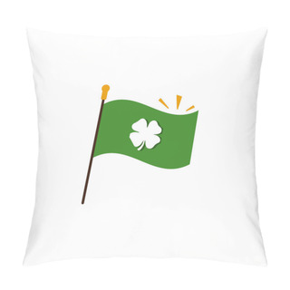 Personality  Logo Design Happy St.Patrick's Day Irish Flag Clover Flag. Icon Design Element Vector Pillow Covers