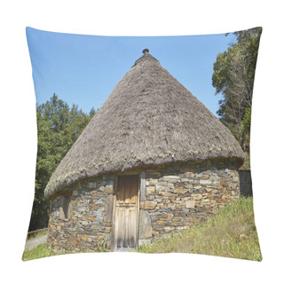 Personality  Traditional Spanish Construction Made With Stones And Conical Roof. Palloza Pillow Covers