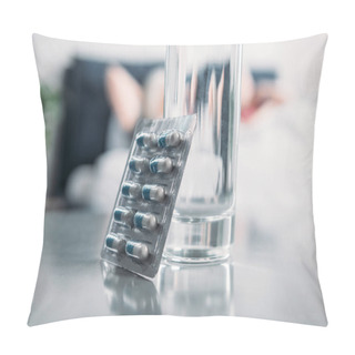 Personality  Glass Of Water And Medicines Pillow Covers