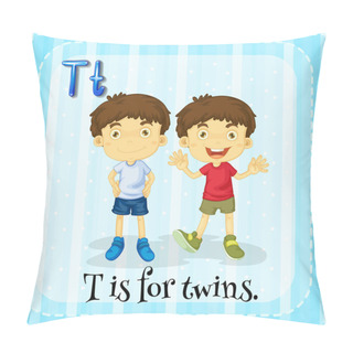 Personality  Letter T Is For Twins Pillow Covers