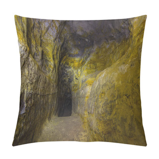 Personality  Artificial Sandstone Cave. Cave Monastery. Abandoned Abode Of Se Pillow Covers