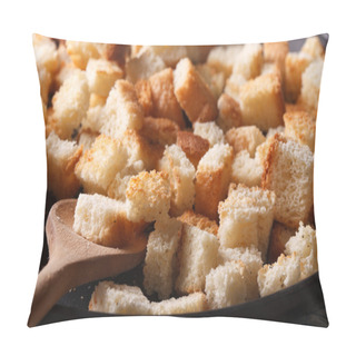 Personality  Homemade Crunches In A Pan Macro. Horizontal  Pillow Covers