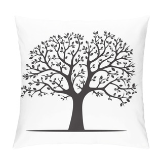 Personality  Black Tree. Vector Illustration Pillow Covers