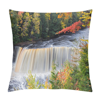 Personality  Michigan's Tahquamenon Falls In Autumn Pillow Covers
