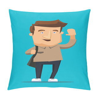 Personality  Going On A Tripe Of A Lifetime Vector Illustration Pillow Covers