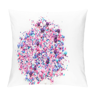 Personality  Colorful Purple Sprinkle Blend On A White Background. Pillow Covers