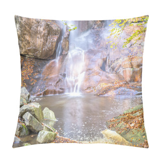 Personality  Waterfall In Montseny Pillow Covers