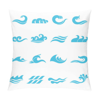 Personality  Waves Icons Set Pillow Covers