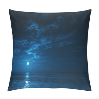 Personality  Beautiful Midnight Ocean View With Moonrise And Calm Waves Pillow Covers