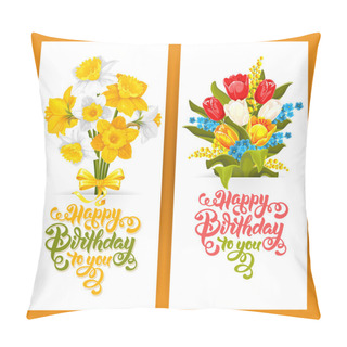 Personality  Happy Birthday Festive Card Pillow Covers