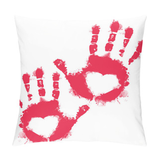 Personality  Hand Imprint Art Abstract Illustration Pillow Covers