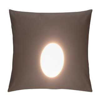 Personality  Solar Eclipse. Eclipse With Ring Of Fire Due To The Moon Coming Between The Earth And The Sun. Solar Eclipse On April 8, 2024. Solar Eclipse Of The Sun On A Cloudy Day. Close-up Pillow Covers