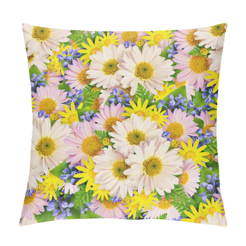 Personality  Aster and wild flower seamless pattern pillow covers