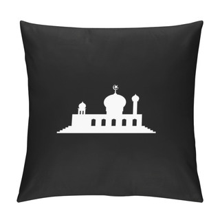 Personality  Mosque Silhouette, Flat Style. Can Use For Art Illustration, Decoration, Wallpaper, Background, Apps, Website, Logo Gram, Pictogram, Greeting Card Or For Graphic Design Element. Vector Illustration Pillow Covers