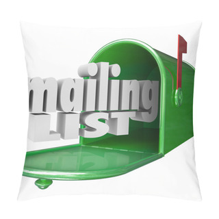 Personality  Mailing List Words In 3d Letters And A Mailbox Pillow Covers
