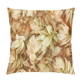 Personality  Background Of Scattered Dry Hop Seed Cones Pillow Covers