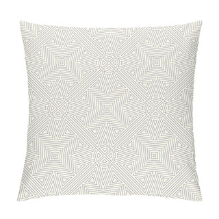 Personality  Outline Ethnic Abstract Background. Seamless Pattern With Symmetric Geometric Ornament. Pillow Covers