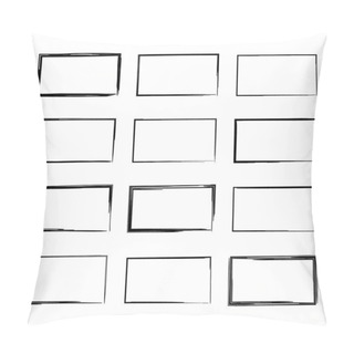 Personality  Set Hand Drawn Square. Pillow Covers