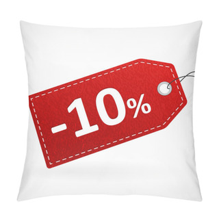 Personality  Red Leather Price Labels Ten Percent Saleoff Pillow Covers